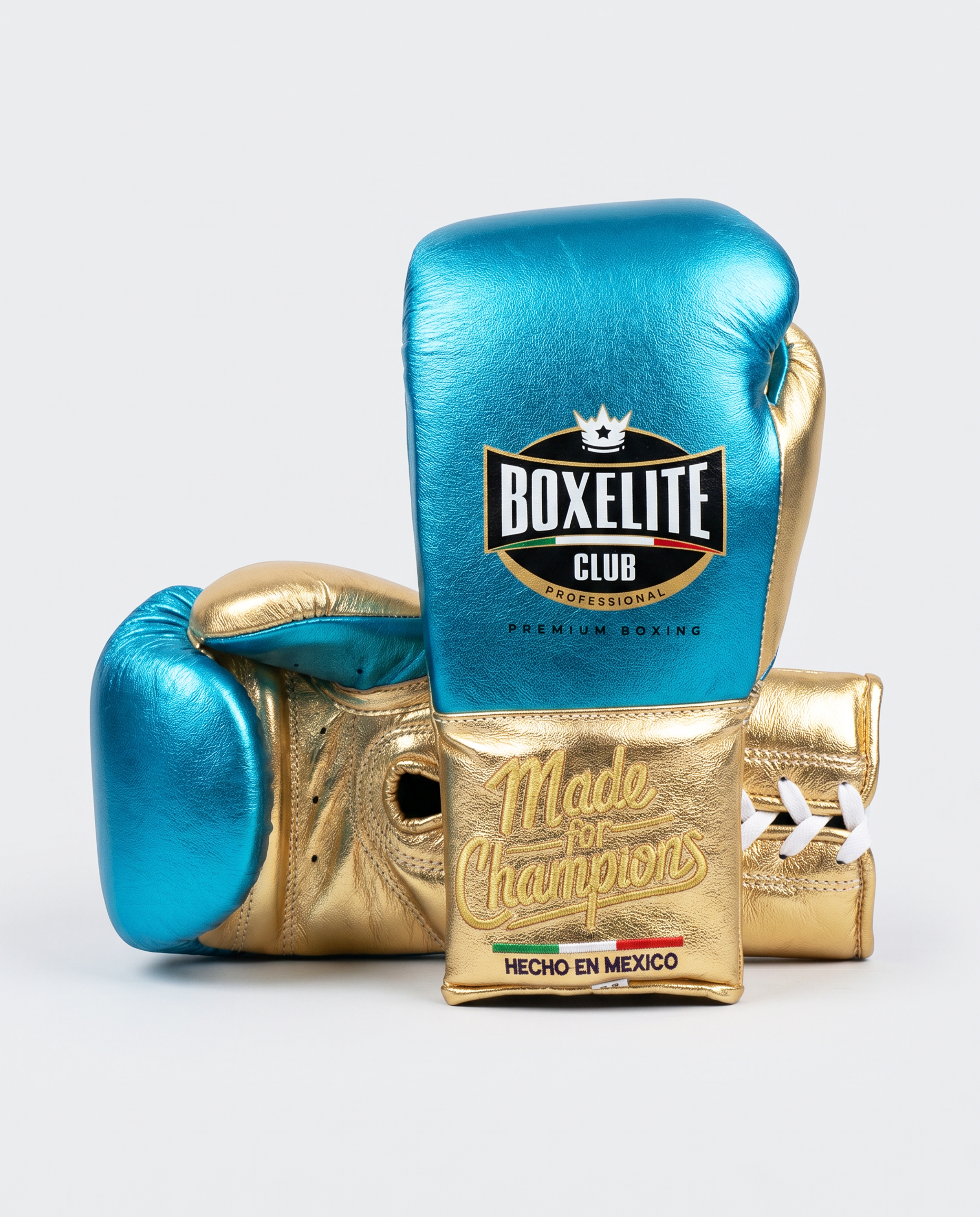 Aqua & Gold 12oz Training Gloves