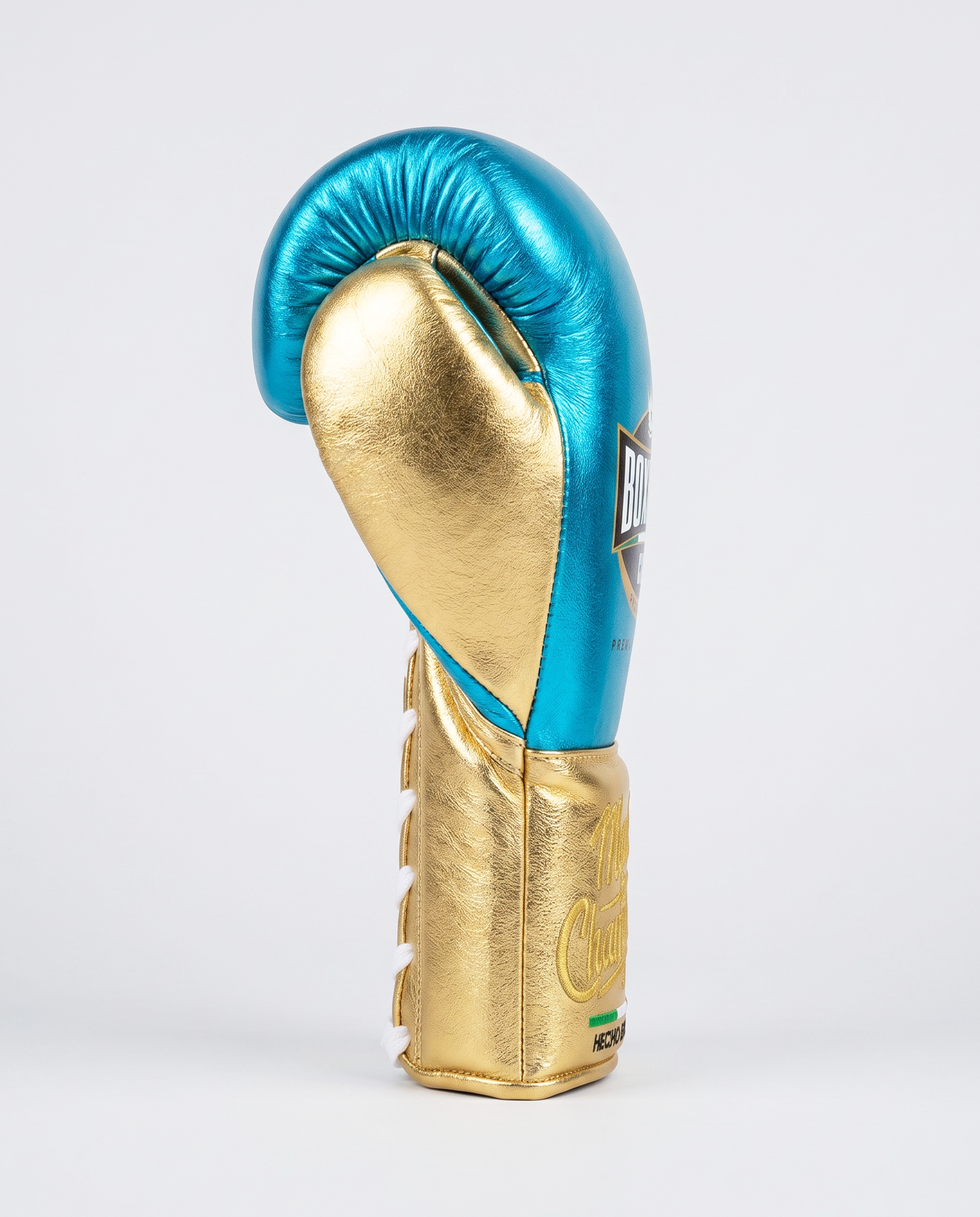 Aqua & Gold 12oz Training Gloves