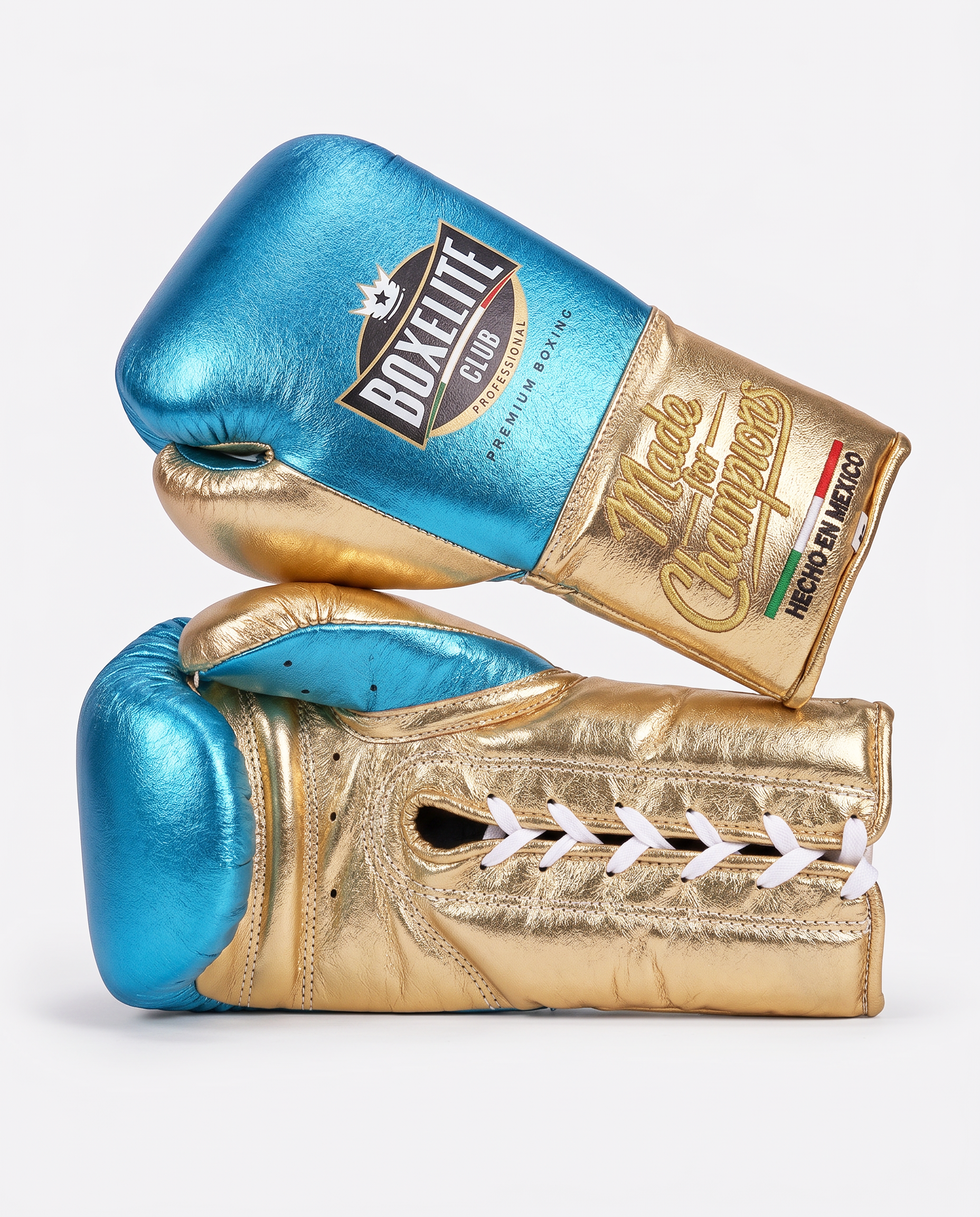Aqua & Gold 12oz Training Gloves
