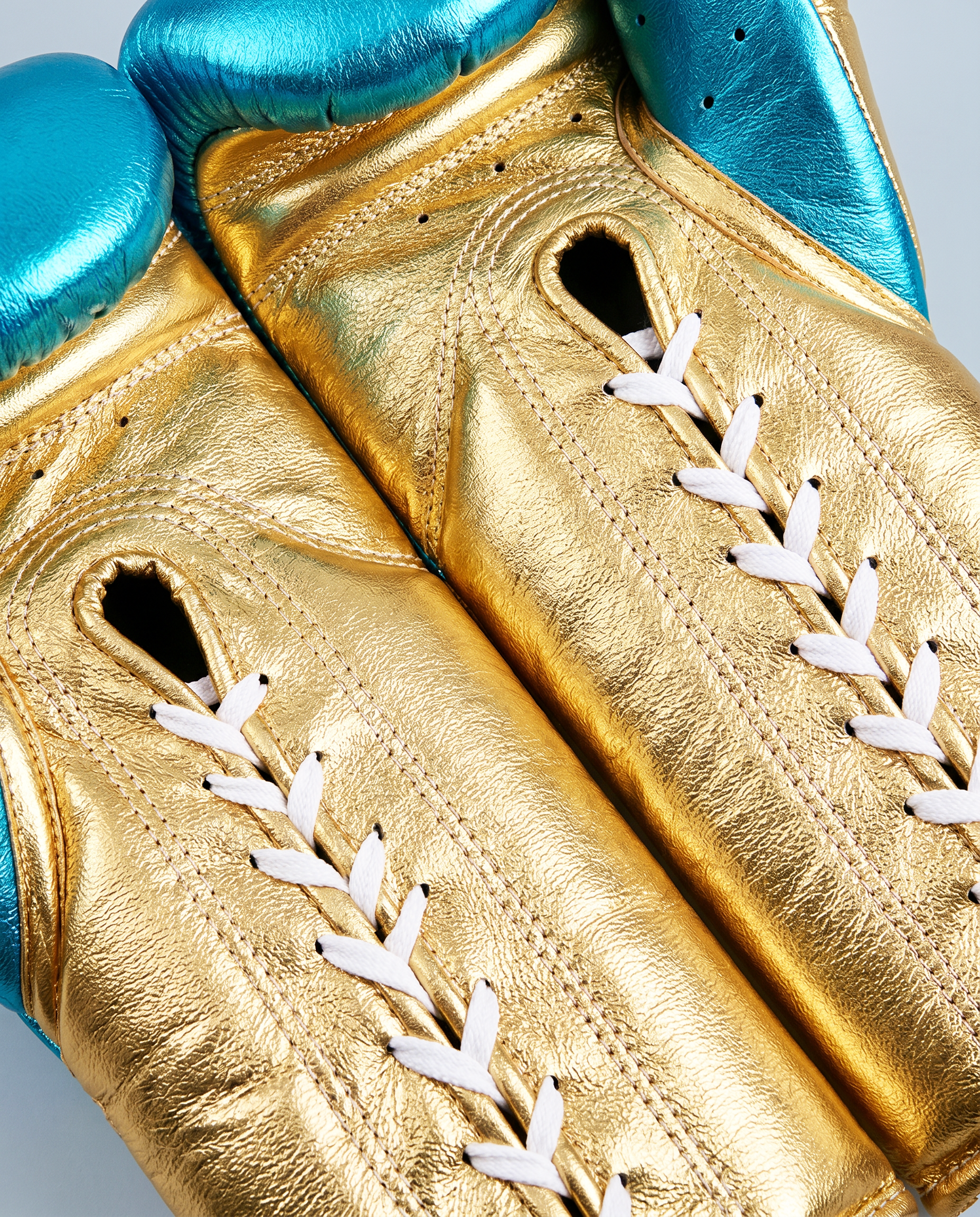 Aqua & Gold 12oz Training Gloves