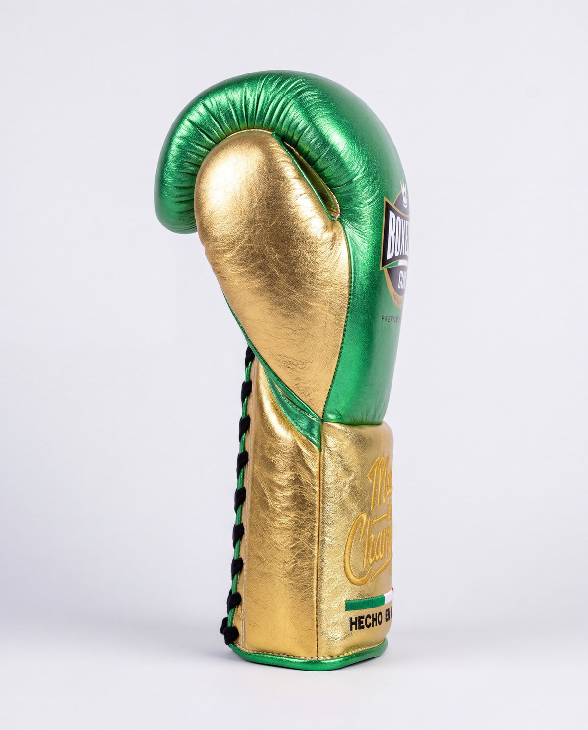 Metallic Green & Gold 16oz Training Gloves