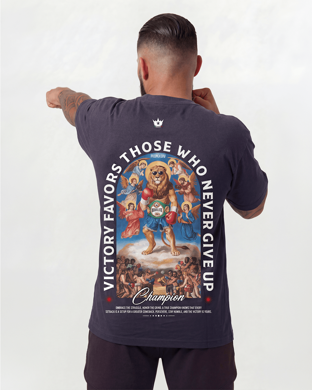 Divine Champion Lion Navy T-Shirt
