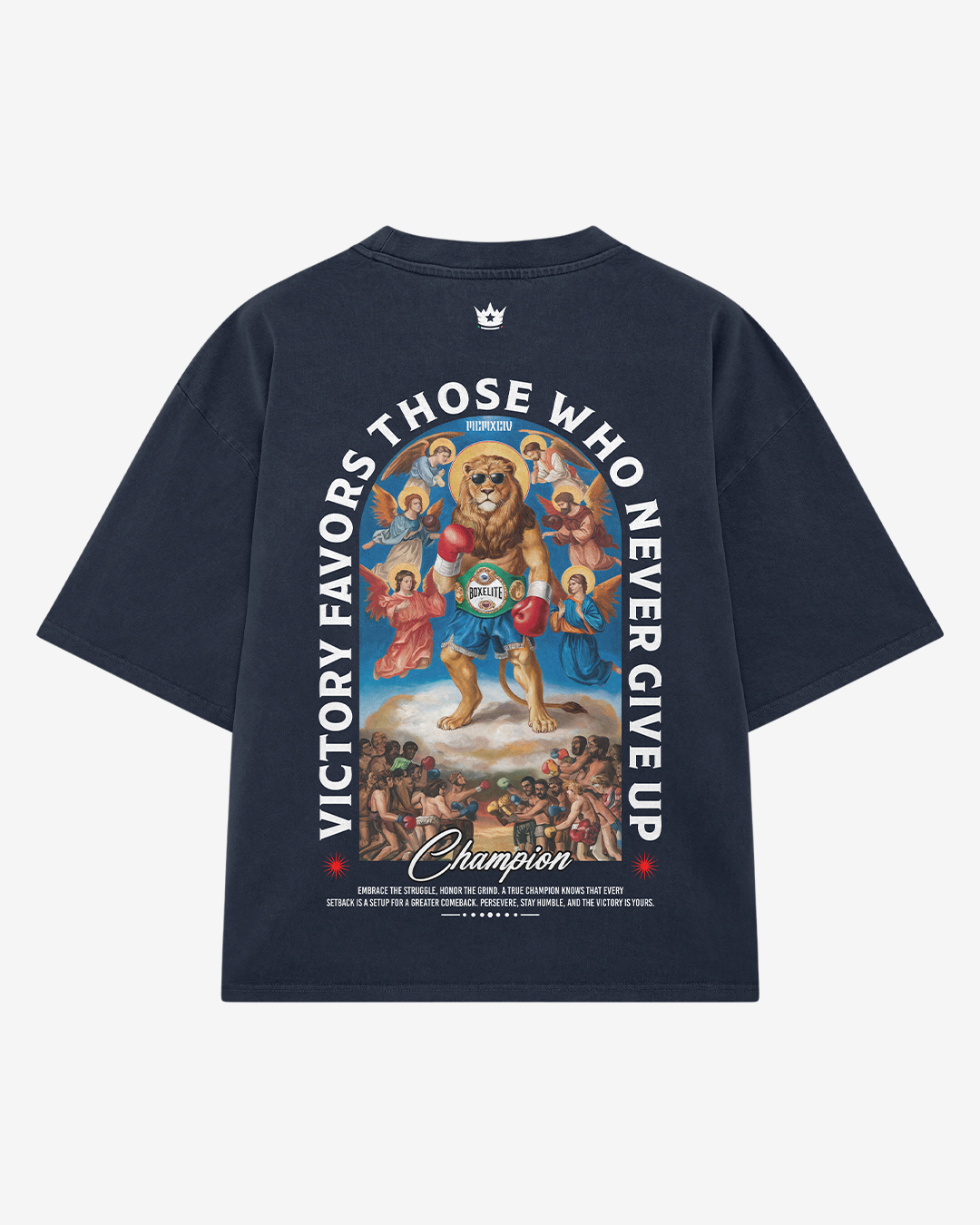 Divine Champion Lion Navy T-Shirt