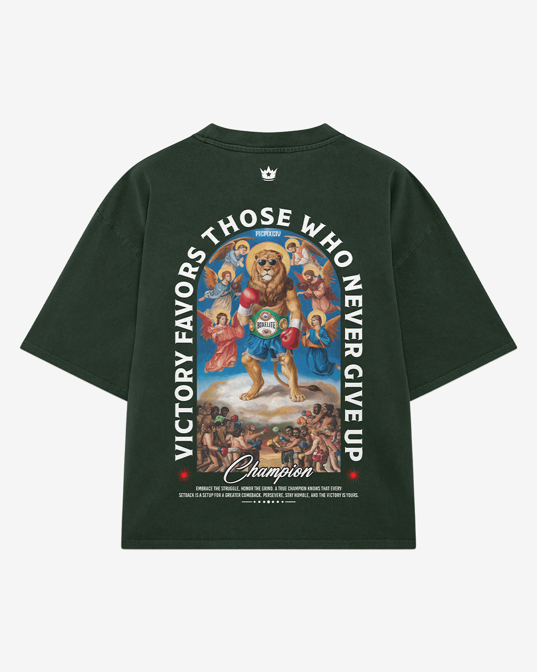 Divine Champion Lion Dark Green T-Shirt