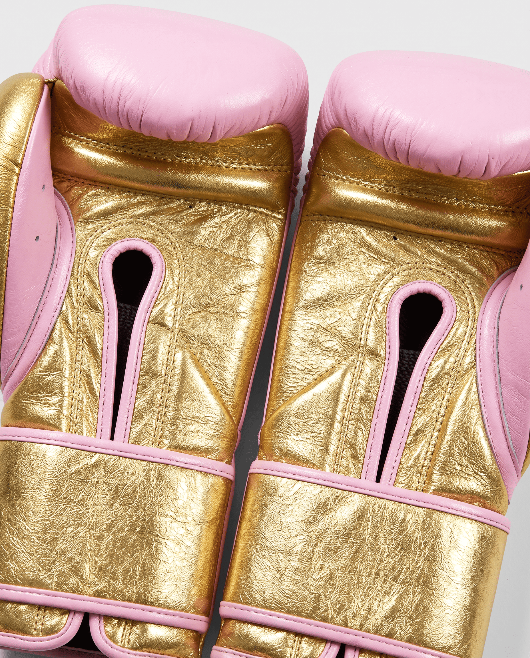 Pink & Gold 14oz Velcro Training Gloves