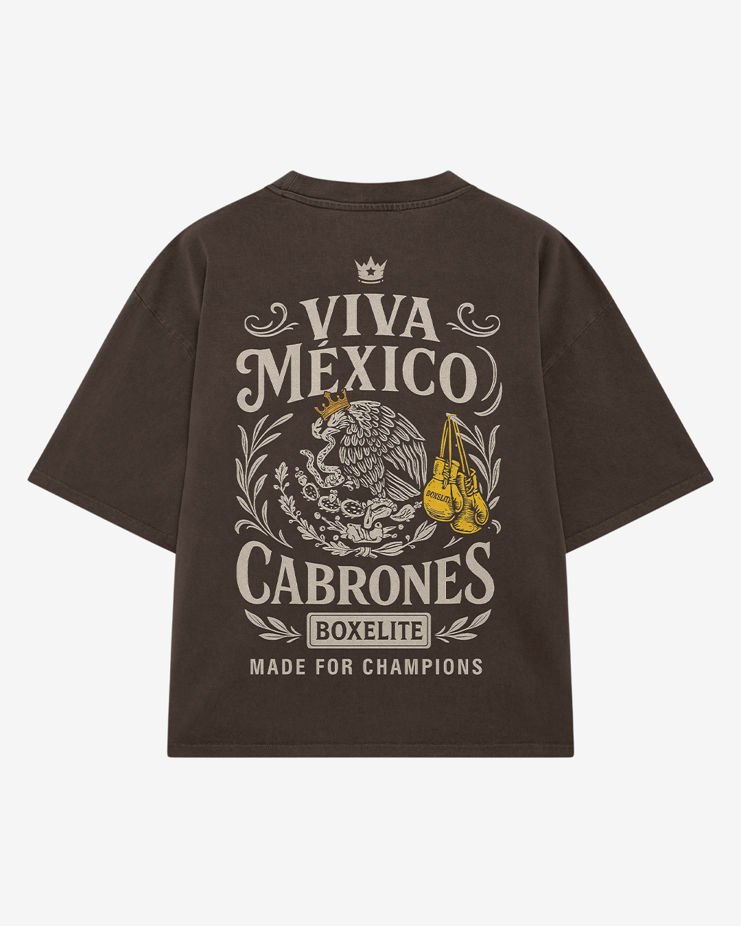 Viva Mexico Cabrones Brown T-Shirt