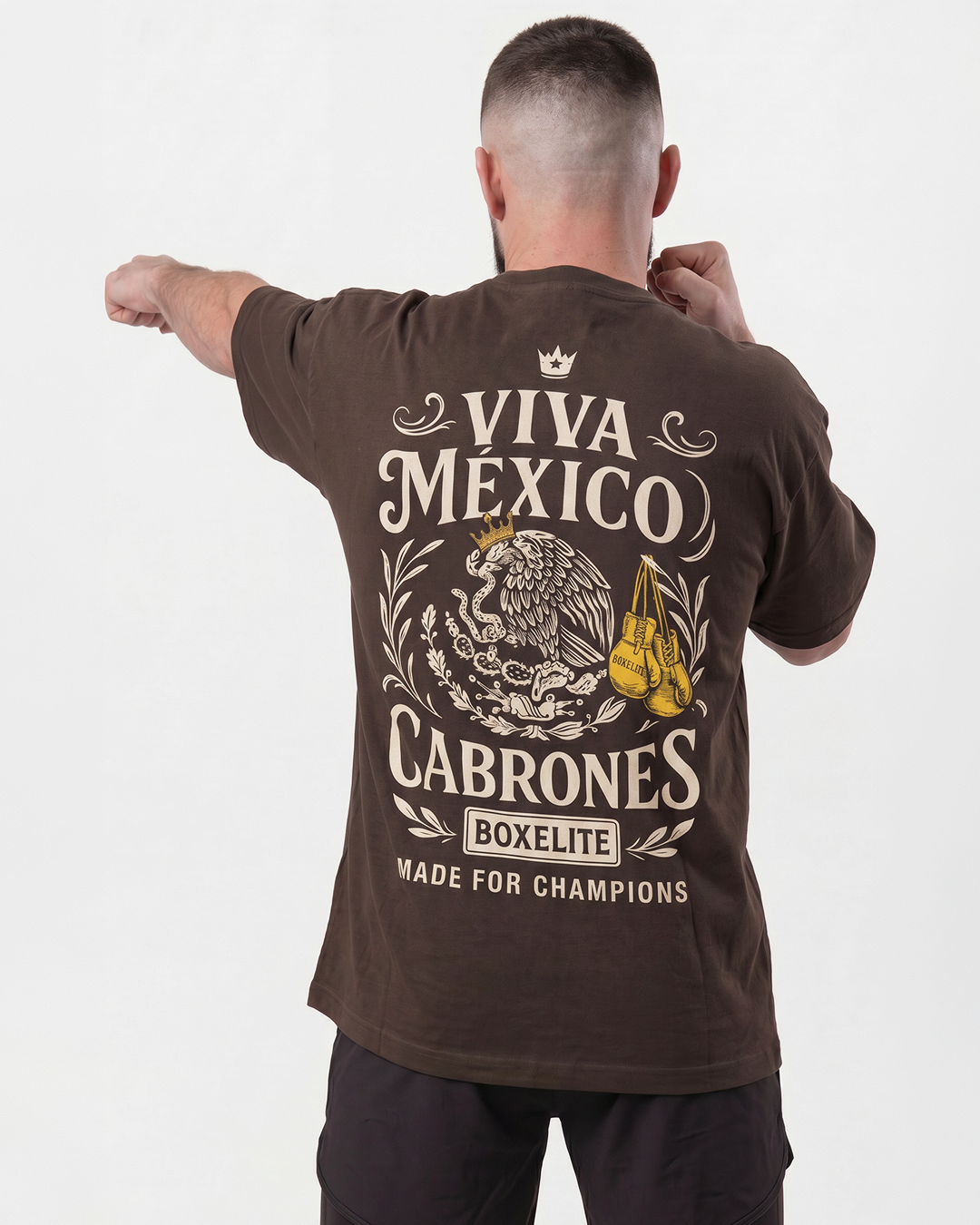 Viva Mexico Cabrones Brown T-Shirt