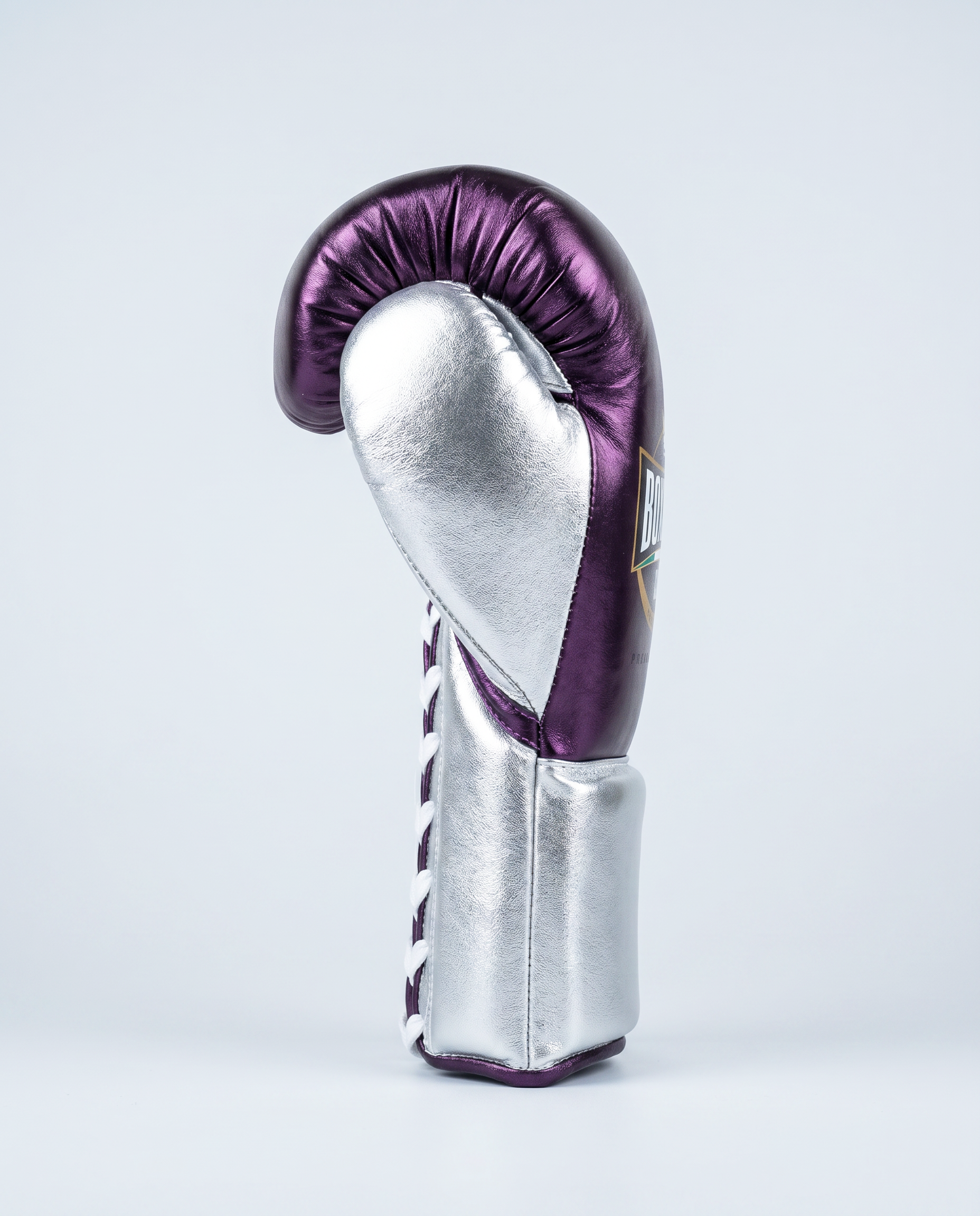 Metallic Purple & Silver 8oz Pro Fight Gloves