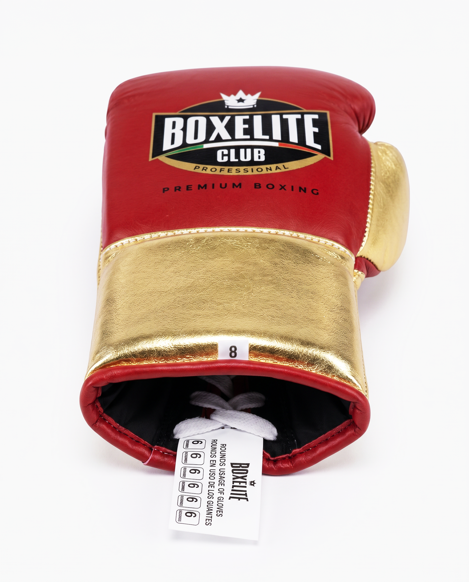 Red & Gold 8oz Pro Fight Gloves