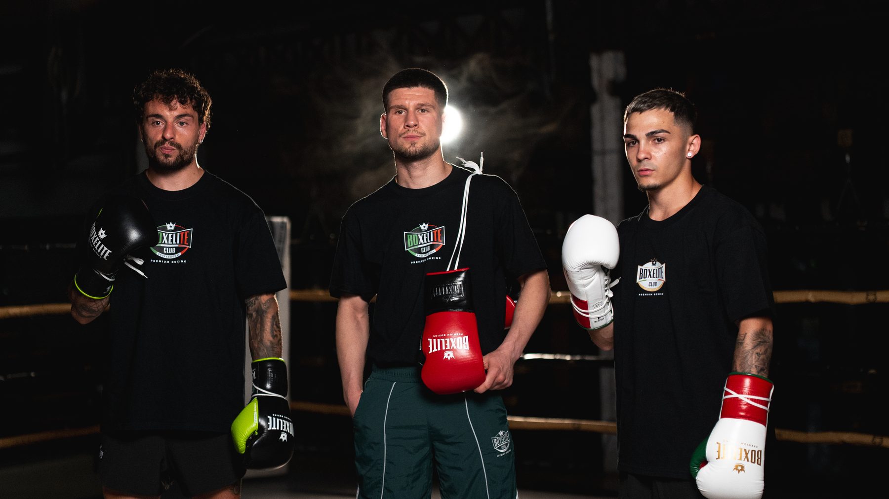 BOXELITE S-PRO Series boxing gloves worn by three professional boxers - The Future of Boxing Performance