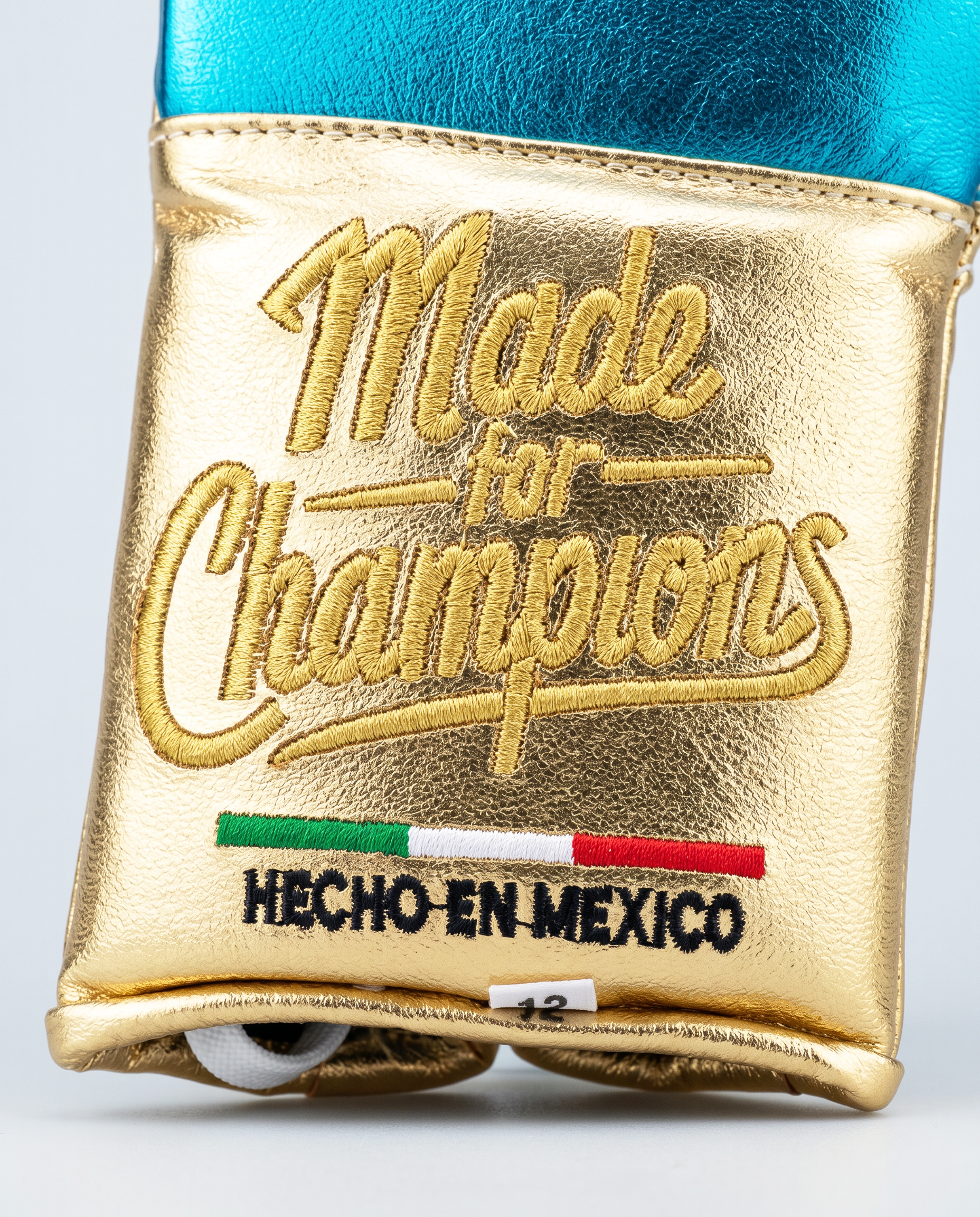 Aqua & Gold 12oz Training Gloves