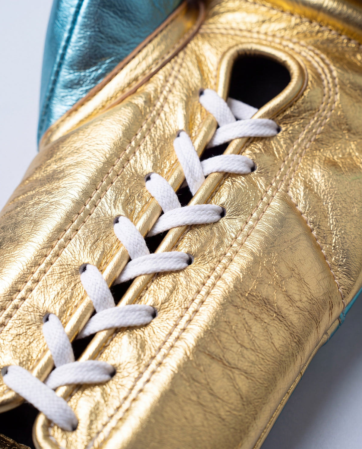 Aqua & Gold 10oz Pro Fight Gloves