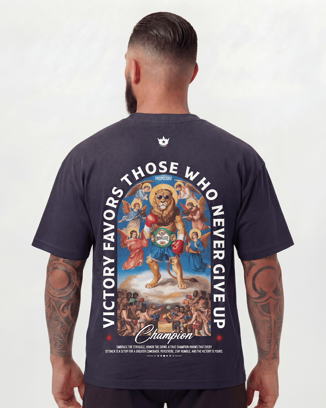 Divine Champion Lion Navy T-Shirt