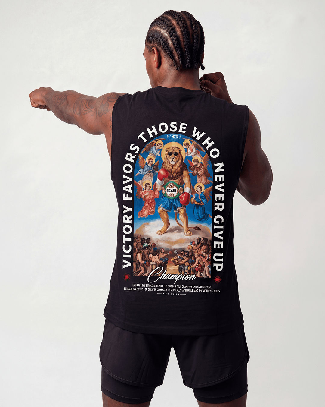 Divine Lion Champion Black Tank