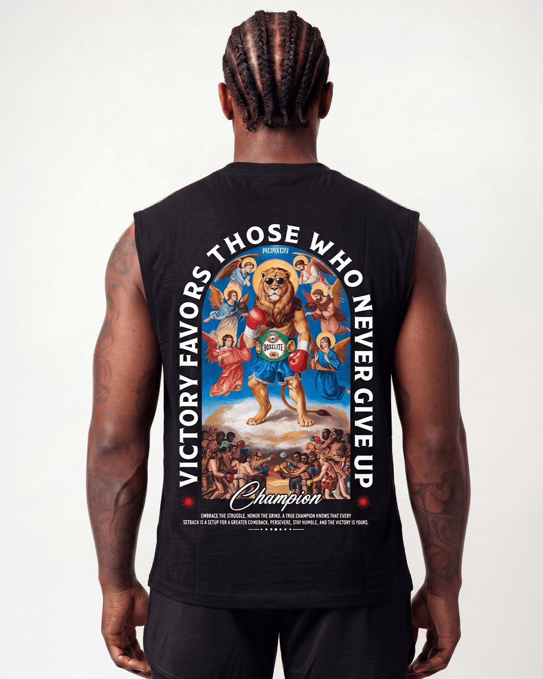 Divine Lion Champion Black Tank