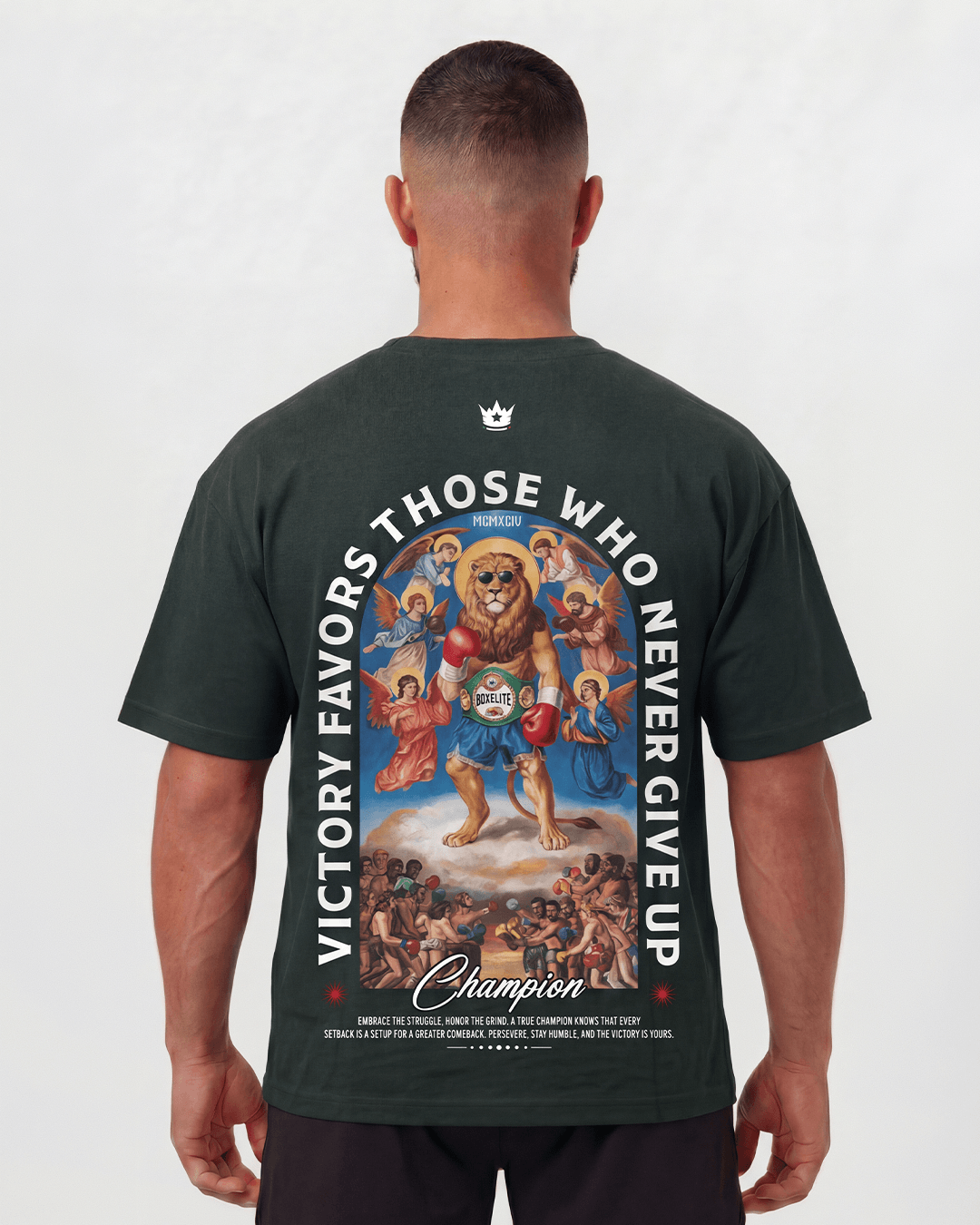 Divine Champion Lion Dark Green T-Shirt