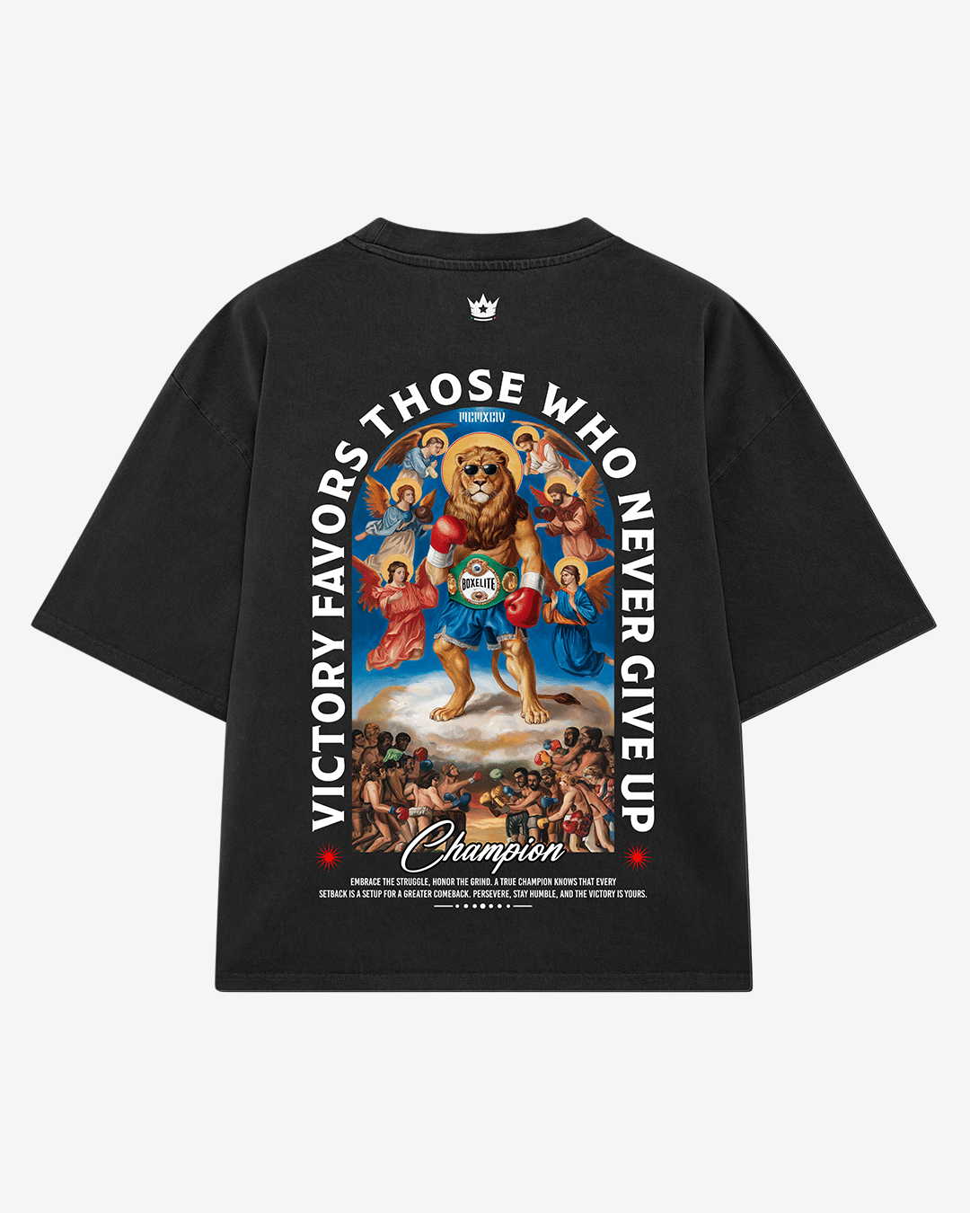 Divine Champion Lion Black T-Shirt
