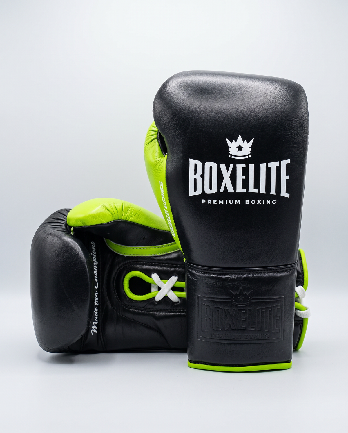BOXELITE S-Pro Training Gloves — Black/Neon, Laces