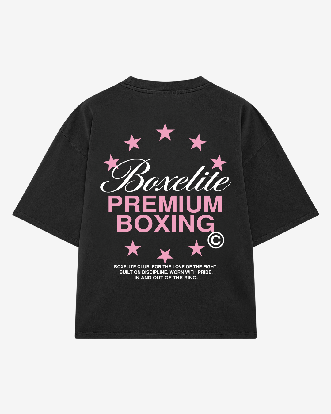 Stars Premium Boxing Black T-Shirt, back