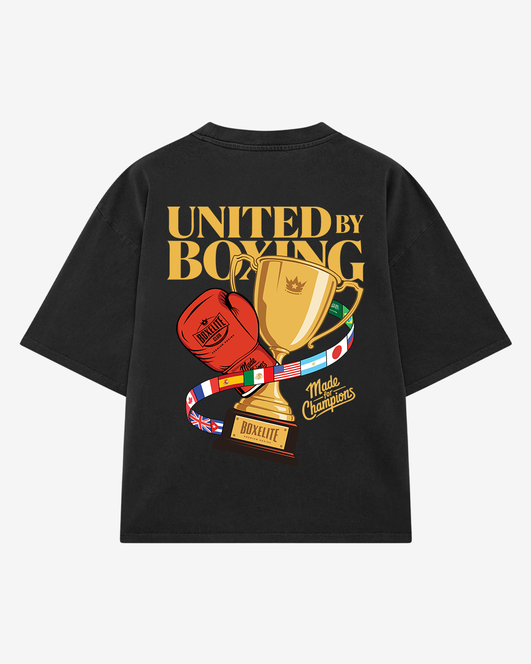 The Trophy Black T-Shirt, back
