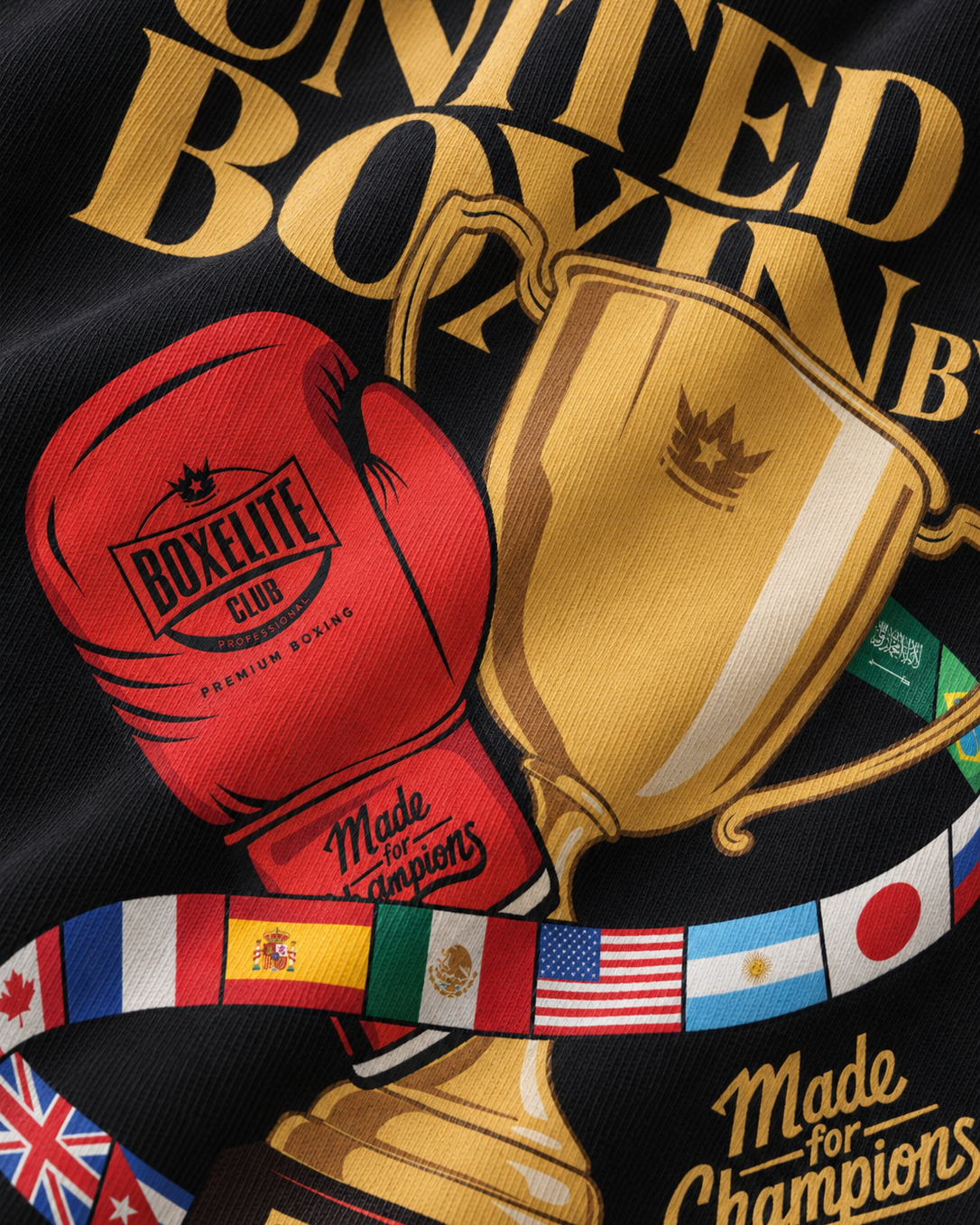 The Trophy Black T-Shirt, print detail