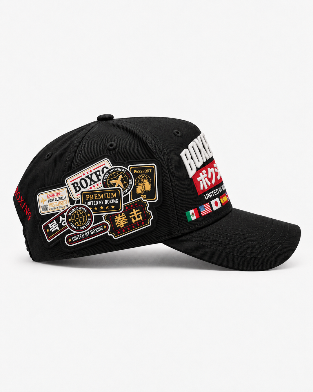 United By Boxing Hat, right side patches