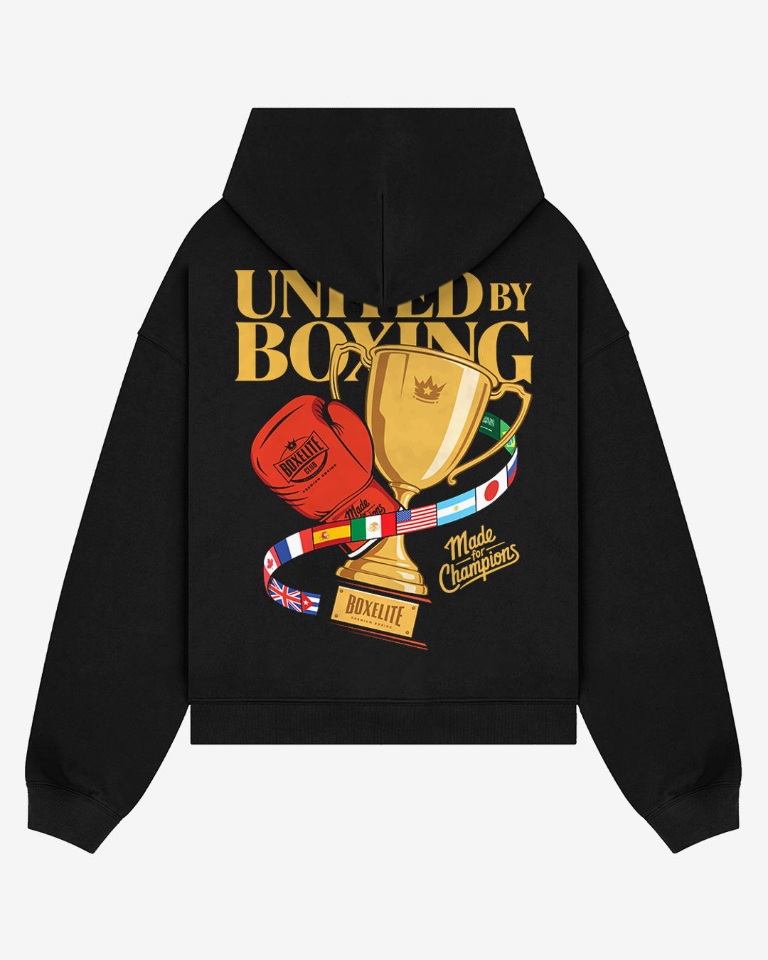 The Trophy Black Hoodie - back print