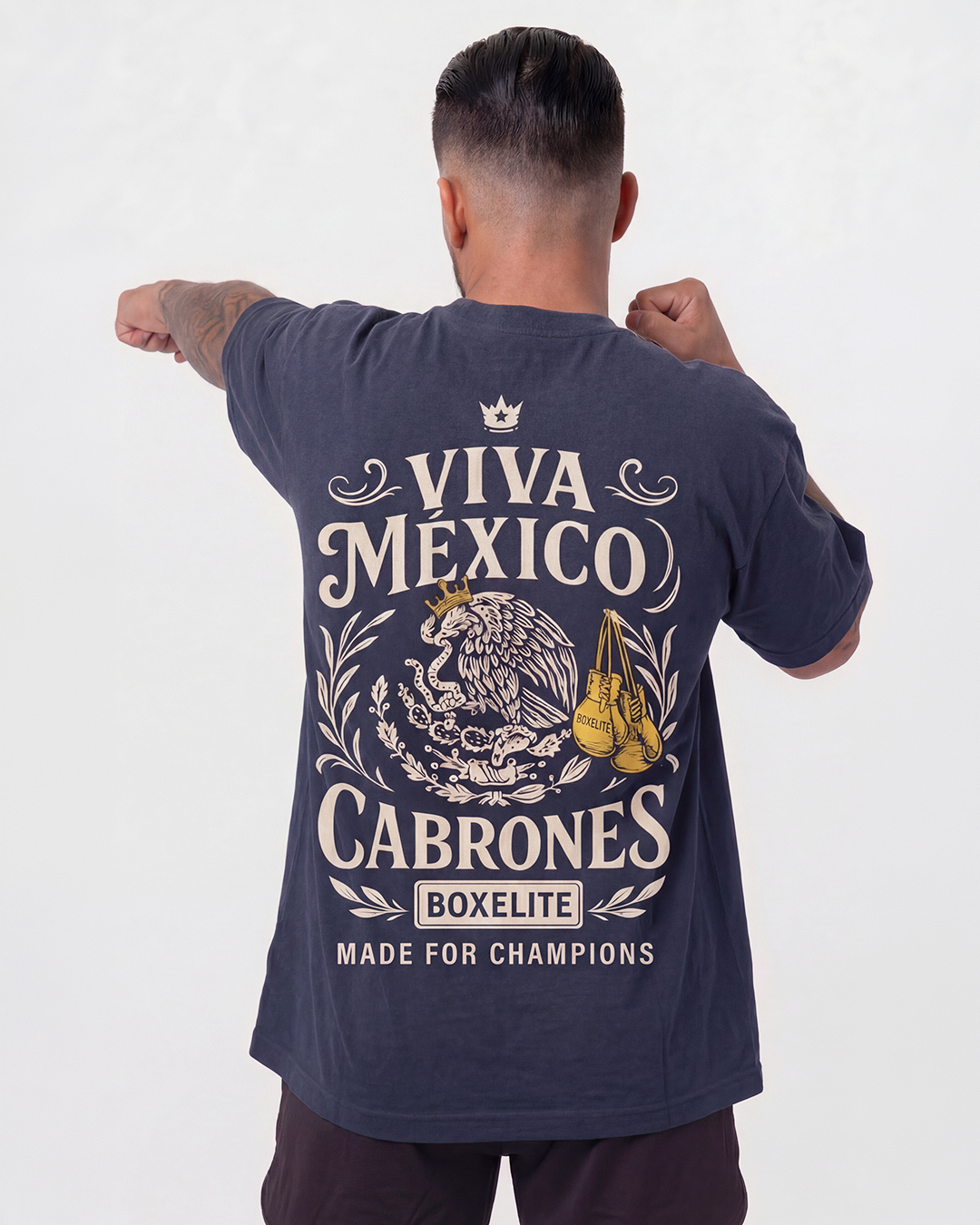 Viva Mexico Cabrones Navy T-Shirt