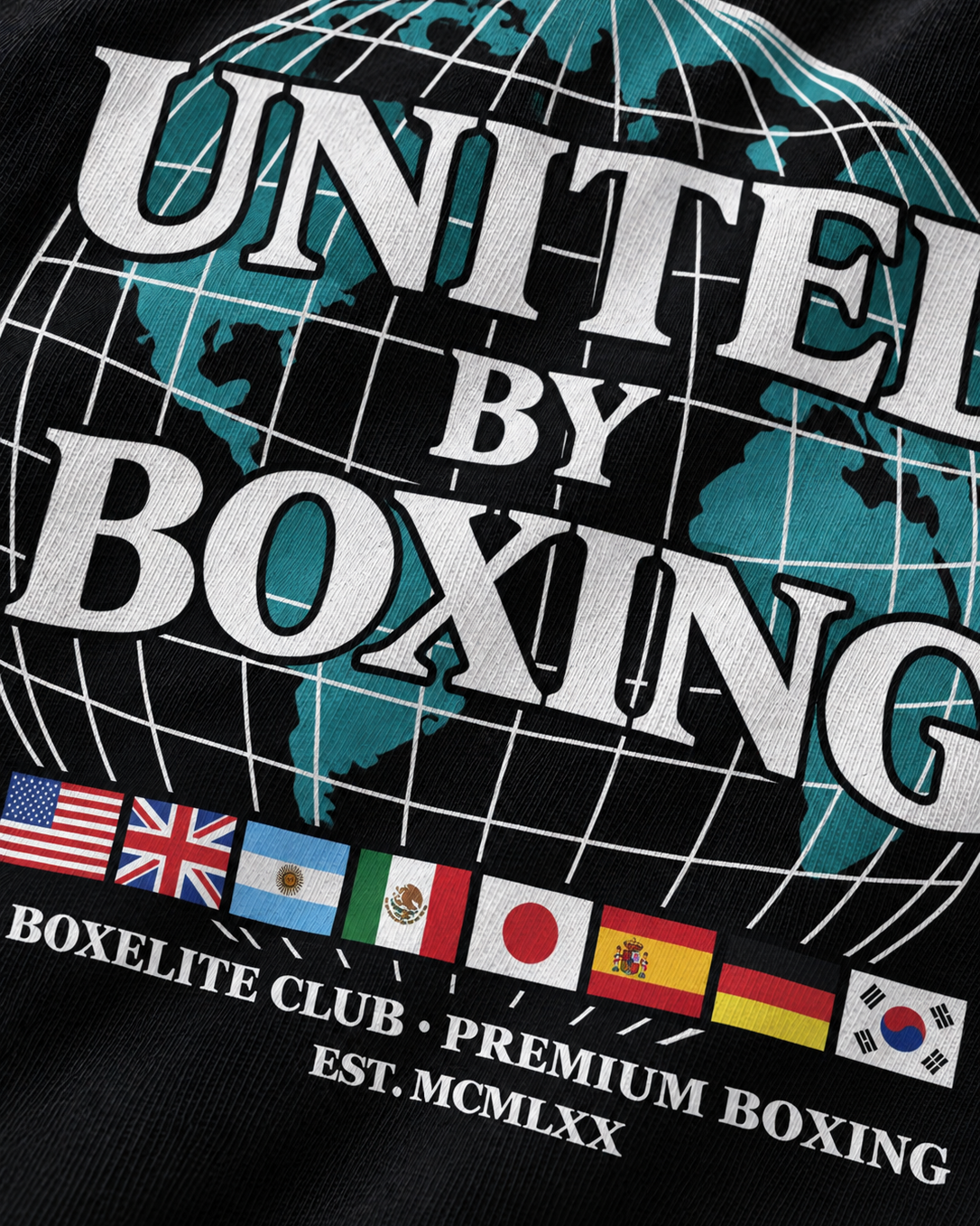 Worldwide Black T-Shirt, print detail