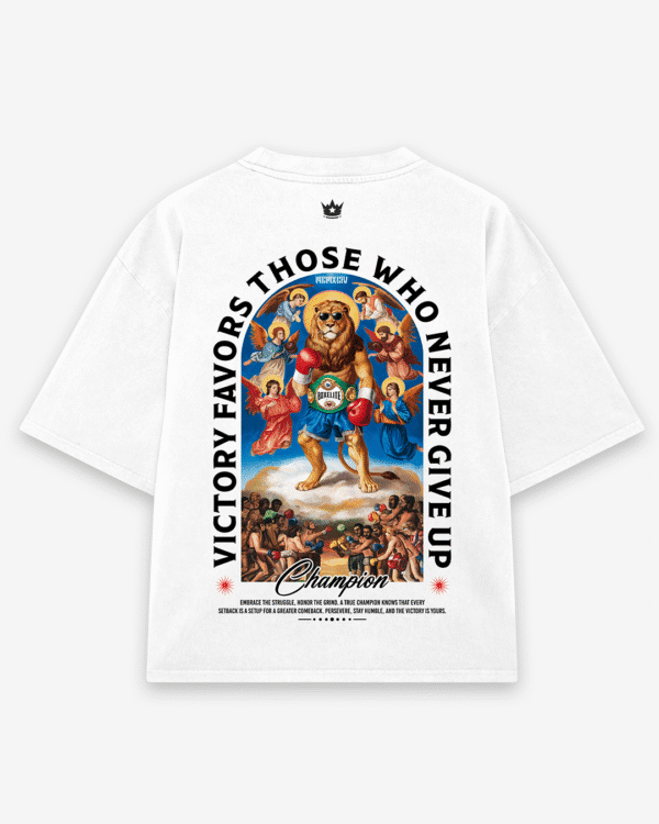 Divine Champion Lion White T-Shirt - Image 1