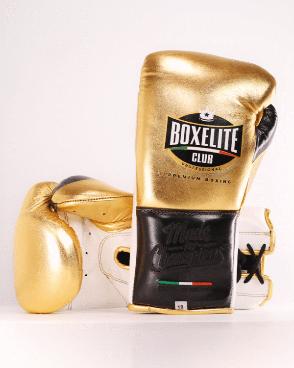 Dynamic MX Bag Gloves - Gold, Black & White 12oz - Image 1