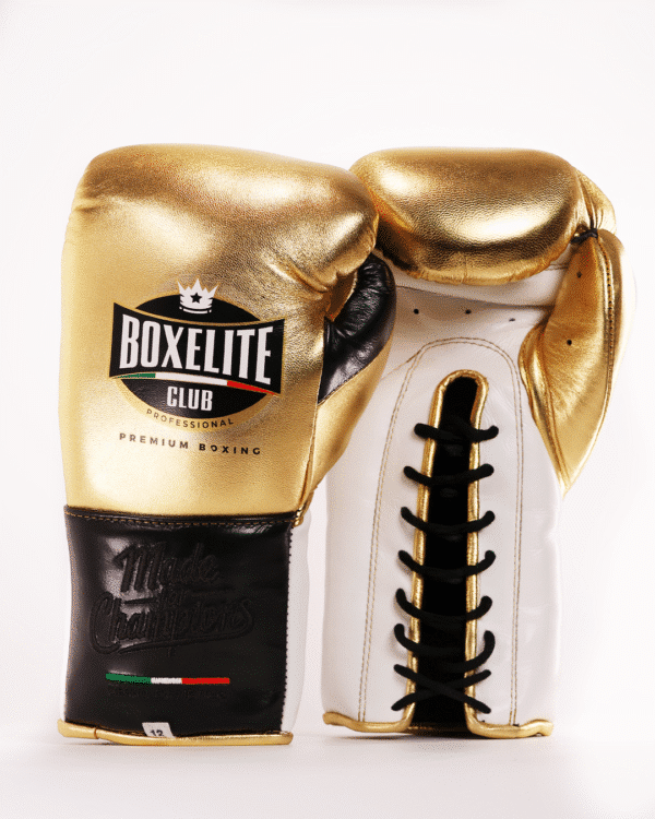 Dynamic MX Bag Gloves - Gold, Black & White 12oz - Image 4