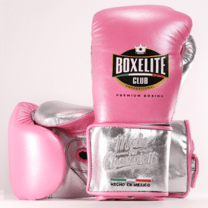 Dynamic MX Gloves - Pearl Pink & Metallic Silver 12oz Velcro