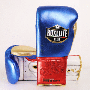 Training MX Gloves - Metallic Blue & Red with Gold 14oz