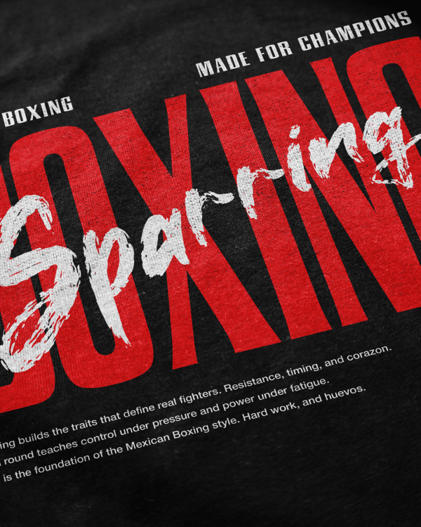 Boxing Sparring Black Hoodie - Image 4