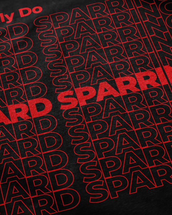 We Only Do Hard Sparring Black Hoodie - Image 3