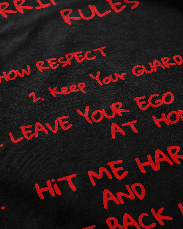 Sparring Rules Black Hoodie - Image 4