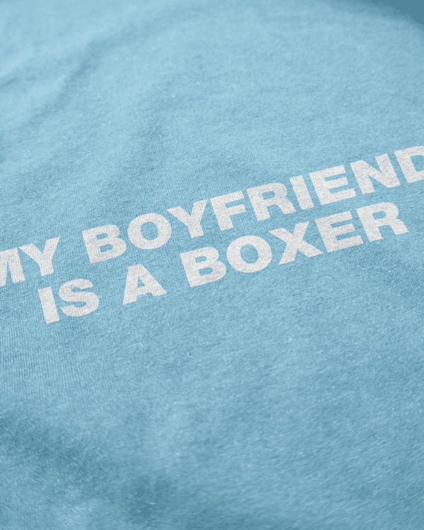 My Boyfriend Is A Boxer Sky Blue Hoodie - Image 4