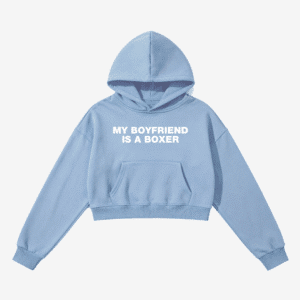 My Boyfriend Is A Boxer Sky Blue Hoodie